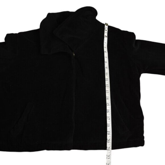 Young Fabulous & Broke Black Velour Furry Jacket Relaxed Fit Size Medium - Picture 11 of 11